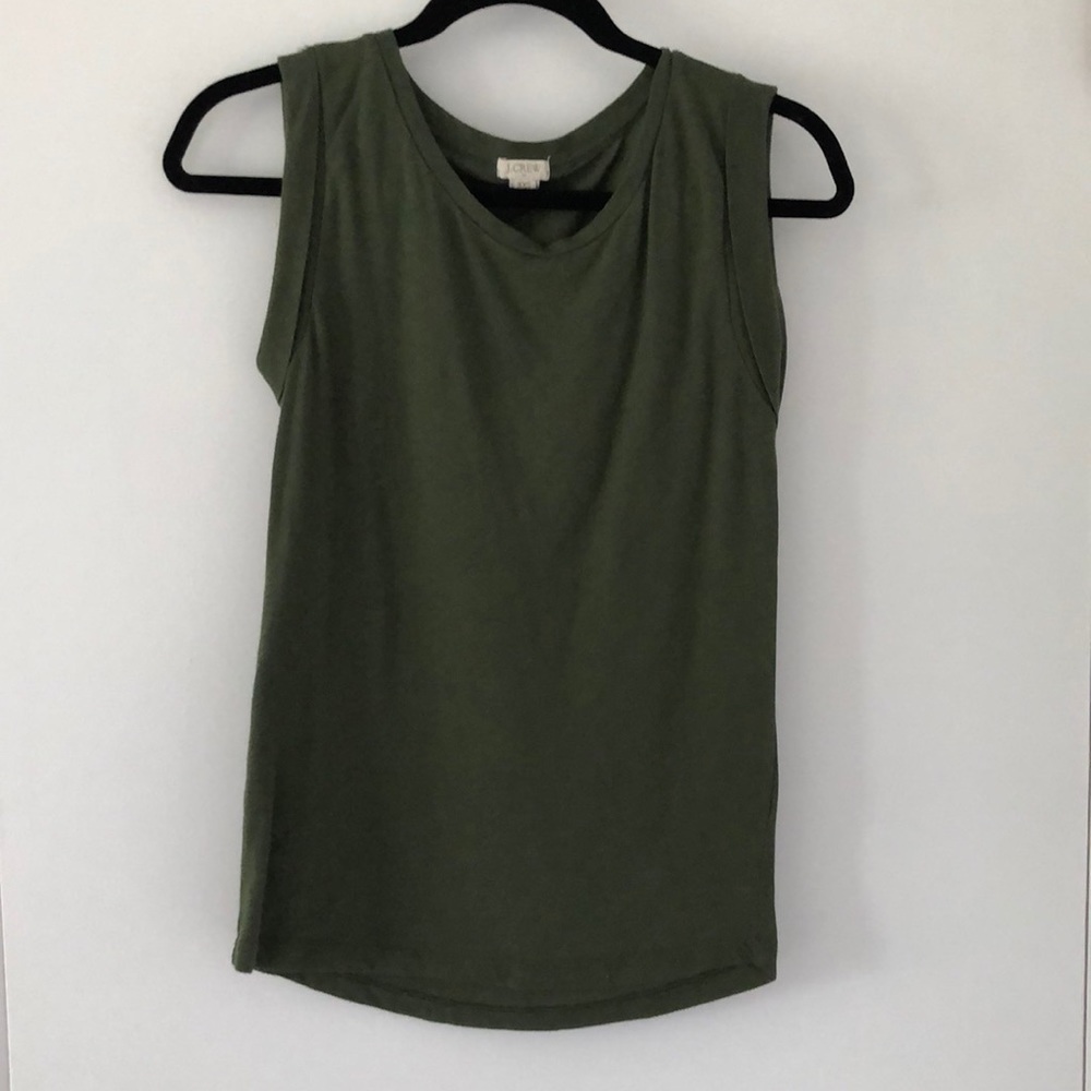 J Crew green tank top